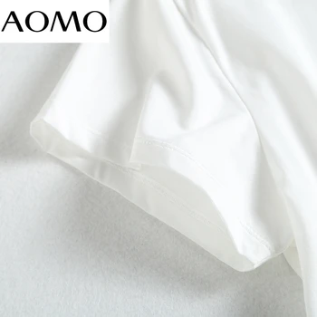 AOMO 2021. gada Vasaras Sieviešu Vintage Print Kokvilnas T Krekls ar Īsām Piedurknēm Augstas Kvalitātes Elegantas Dāmas Gadījuma Tee Krekls Top 6D20A