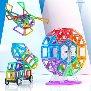 Lielo Izmēru Magnētisko Dizainers Magnēts, Celtniecības Bloki, Celtniecības Komplektu Magnēti Un Magnētiskie Bloki Izglītojošas Rotaļlietas Bērniem