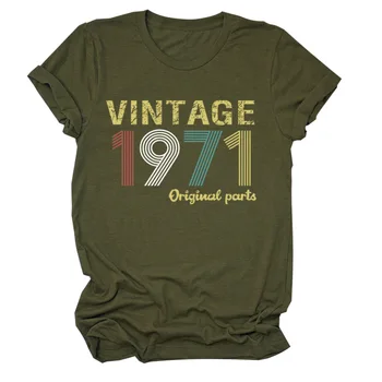 Vintage 1971 Drukāt Sieviešu T Krekls Ar Īsām Piedurknēm O Kakla Zaudēt Sieviešu T Dāmas Tee Krekls Topi Apģērbi Camisetas Mujer