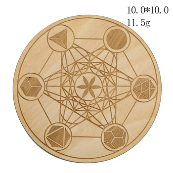 Koka Dzīvības Koks Pentagramma Ziedu Kalniņi Metatron Cube Sešas Čakras Meditācija Jogas Dziedinošo Altāra Rotājumi Mājas Sienas Dekori