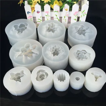Roku darbs 3D Muti-gaļas Augiem Silikona Ziepes Pelējuma Ziedu Formas Svece Pelējuma Cepšanas Rīki Kāzu Torte Dekorēšana