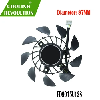 Grafikas ventilators FD9015U12S DC12V 0.55 AR 4PIN par ASUS GTX970 GTX960 GTX950 GTX760 GTX670 MINI ideo Grafisko karšu dzesēšanas ventilators
