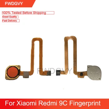 JAUNU pirkstu Nospiedumu Sensors Xiaomi Redmi 9.C Pogu Home Taustiņu, Pieskarieties ID Flex Cable rezerves Daļu Nomaiņa