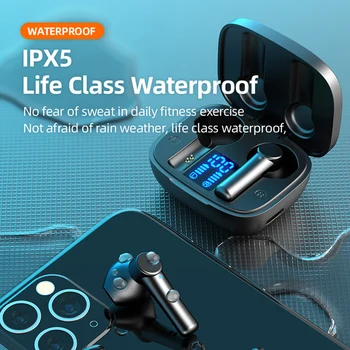 TWS Bezvadu Austiņas Par Xiaomi Sporta Pārgājienu Ūdensdrošs LED Displejs Spēļu Earpod Touch Stereo Austiņas Ar Mic
