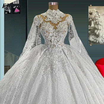 Floria Dubaija Couture Fāzēm Kāzu Kleitas 2022 Halāti De Mariee Sievietēm Saūda Arābijā Līgava Kleitu Mežģīnes, Kristāli Garas Līgavas Kleitas