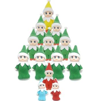 6 krāsu 2,5 collu Ziemassvētku Elf Doll Mini Ziemassvētku Lelle Apdare Simulācijas Vinila Lelle, Rotaļlieta, Bērnu Lelle