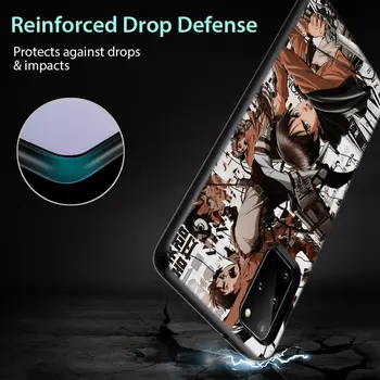 Uzbrukums Titan Silikona Vāciņš Melns Telefonu Gadījumā Samsung A91 A81 A71 A51 5G UW A41 A31 A21S A11 A21 A03 A01 Core