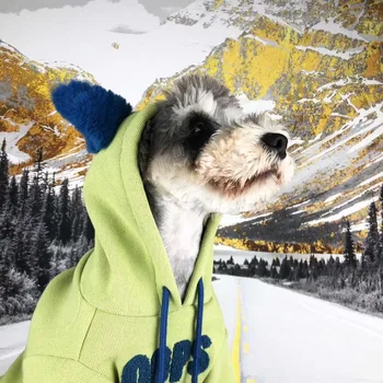 Cute franču Buldogs Drēbes Vēstuli Izdrukāt Suns pelēkā vārna Vidējiem Suņiem Schnauzer Yorkie Ziemas Kostīms Suņiem Silts Apģērbs Mājdzīvniekiem