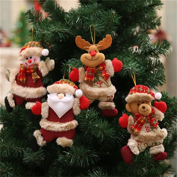 Ziemassvētku Rotājumi, Dāvanas Santa Claus, Sniegavīrs Koka Rotaļlietas Lelle Pakārt Rotājumi Priecīgus Ziemassvētkus Dekoratīvi Ziemassvētku Rotājumi Puse
