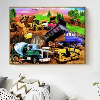 Evershine DIY Dimanta Izšuvumi Dekorācijas Auto Dimanta Glezna, Karikatūra Rhinestone Attēlu Traktoru Mozaīkas Mākslas Bērnu Istabas Interjeru