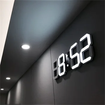 3D Lielu Ciparu LED Sienas Pulkstenis Datumu un Laiku pēc Celsija Nakts Gaismas Displeju Galda Desktop Pulkstenis Dzīvojamā Istabā Modinātājs Mājas Dekoru