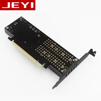 JEYI BRUŅINIEKS PCIE3.0 NVME Adapteris x16 PCI-E Pilnu Ātrumu M. 2 2280 alumīnija loksnes siltumvadītspēja silīcija vafele ventilators dzesēšanas SSD
