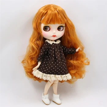 LEDUS DBS Blyth Lelle bjd kopīga iestāde, apelsīnu matu matēts sejas 1/6 rotaļlietas BL0145 30cm meitene dāvanu anime