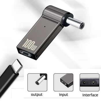 Notebook Portatīvo datoru Strāvas Lādētāju Piegādes Adapteri USB Type-C Sieviete uz DC Vīriešu Jack Plug Pārveidotājs Acer, Samsung
