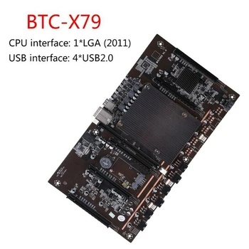 X79 H61 BTC Ieguves Mātesplati 5X PCI-E Atbalstu 3060 3070 3080 GPU ar E5 2630 CPU RECC 4GB DDR3 Atmiņa 120G SSD+Ventilators
