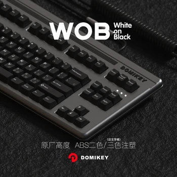 Domikey WOB Balts uz Melna Cherry Profilu abs doubleshot keycap par mx cilmes tastatūras pokera xd68 xd84 BM60 BM65 87 104 gh60 xd64