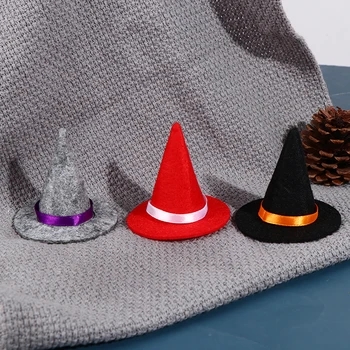 1Pc Halloween Mini Cepure Lelle Piederumu Miniatūras Halloween Puse Rotājumu Ittle Lelle DIY Apdare