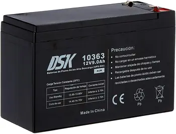 DSK 10363 akumulators 12V 9Ah svina AGM uzlādējams augstas izlādes ideāls UPS, UPS, elektrisko velosipēdu un motorolleru, rotaļlietas