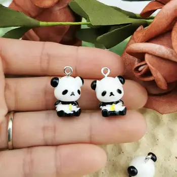 Sveķu Kulons, Kaklarota, Cute Dzīvnieku Panda Kulons Meitene Dāvanu Diy Rotaslietu Izgatavošana Piederumi