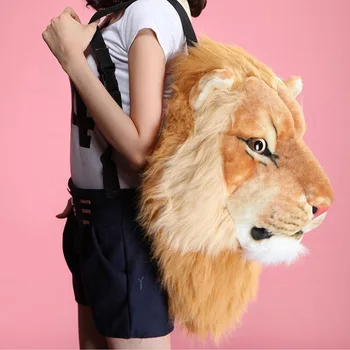 3D Dzīvnieku Dizains Meiteņu Mugursoma Tīģeris, Lauva, Leopards Panda Kažokādas Skolas Somas Luksusa Sievietes Ķēdes Sajūgs Crossbody Plecu Somas Maku