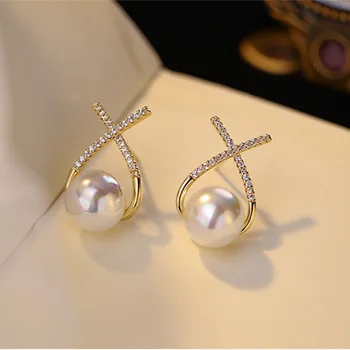 Modes vienkāršu auskari ir 2021. tendence lielā pērle kulons auskari ūdens piliens retro, dāmas, elegants rotaslietas