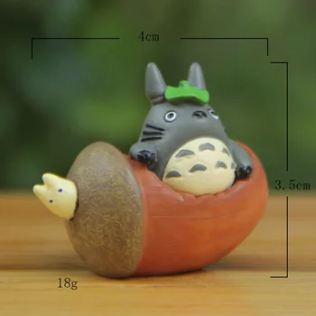 Karikatūra Sveķu Acorn Valriekstu Totoros Mei Mini Attēls Lelles Riekstu Ainavu Miniatūras Figūriņas Mājas Dārzā Apdare Rotaļlietas Bērniem