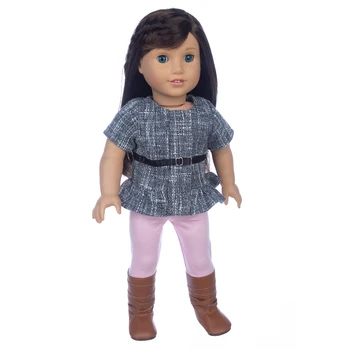 Ir 2021. Jaunu Bērnu Jauno Dzimis Amerikāņu Lelle Barbie Piederumi Meitene, Melns Un Pelēks Vilnas Drēbes Uzvalku Bērnu Dzimšanas Dienas Dāvana
