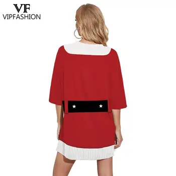 VIP MODES Sievietes Lielajam T Krekls Karikatūra Santa Claus Iespiesti Īsām Piedurknēm Dāmas Streetwear Kawaii Topi, t-veida Apģērbu