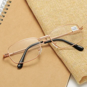 Zilead Lasīšanas Brilles Ovāls Metāla Skaidrs, Objektīvs Vīrieši Sievietes Presbyopic Brilles, Optisko Briļļu Briļļu Recepšu +1.0 Līdz 3.5