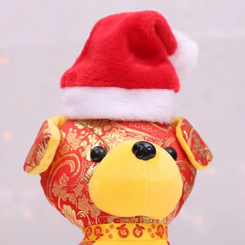 Ziemassvētku Suņu Vilnas Cepure Ziemassvētku Vecīša Cepures Mazajiem Suņiem Cepures Ziemassvētki Apdare Jaunais Gads Mājdzīvnieku Apģērbu Piederumi: 10