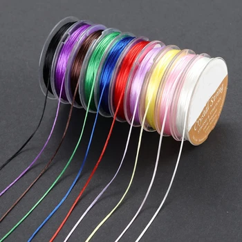 11 Krāsas 0.8 mm Kristāla DIY Frēzēšana Stiept Auklas Elastīgs Līnija Rotaslietu izgatavošana Piegādes Stieples String rotaslietas thread String Vītne
