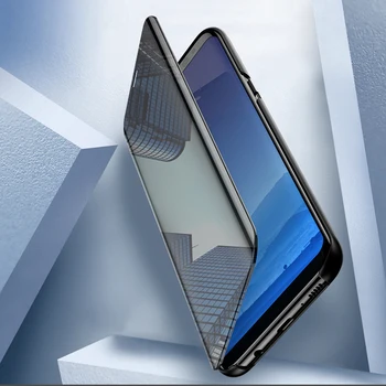Smart Mirror Flip Case For Samsung Galaxy S10 S8 S9 Plus S10E Segums, Samsung, Ņemiet vērā, Plus 10 9 8 A40 A50 A70 A7 A9 J6 2018 Coque