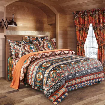 Tautas etnisko noslēpumaina gultas komplekts asv karalis, karaliene pilnu dvīņu izmēra gultas veļas komplekts
