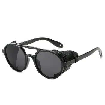 Modes Steampunk Saulesbrilles Luksusa Zīmolu, Dizaineru, Vintage Vīriešu Punk, Saules Brilles Sieviešu Kārtas Toņos Brilles UV400 Oculos De Sol