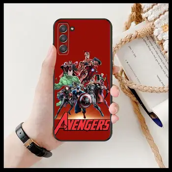 Brīnums Avengers Tālruņa vāciņu korpuss SamSung Galaxy S8 S9 S10E S20 S21 S5 S30 Plus S20 fe 5G Lite Ultra black soft gadījumā