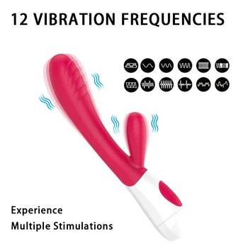 Vibrators Sievietēm Seksa Rotaļlieta, Trušu Vibrators Maksts Klitora Sieviešu Massager Masturbācija, Elektriskie Dual Mehānisko Dildo Vibratoru