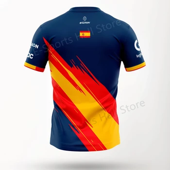 Jaunu G2 Spānijas komandai jersey ir 2021. G2 valsts komanda jersey G2 e-sporta līdzjutēju T-krekls League of Legends G2 E-vienotu sporta krekls