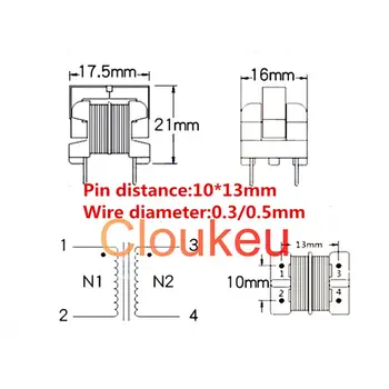 UU10.5 uf10.5 DIP inductor 5mH 10mH 20mH 30mH 40mH 50mH 10*13mm