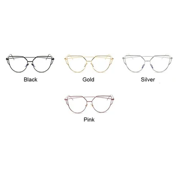 Modes Brilles Sievietēm Vintage Cateye Brilles Rāmis Metāla Tuvredzība, Optisko Briļļu Pārredzamu Lēcu Komforts Gaismas Izrāde