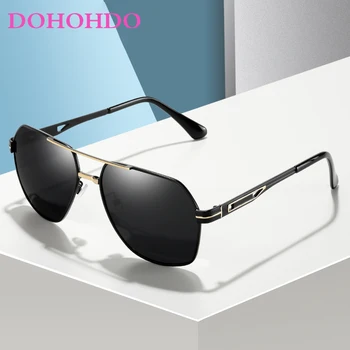 DOHOHDO Optisko Zīmola Dizaina Jaunas Polarizētās Saulesbrilles, Vīriešu Mode Vīriešu Pilota Brilles, Saules Brilles Ceļojumu Zvejas Oculos Ar Maisu
