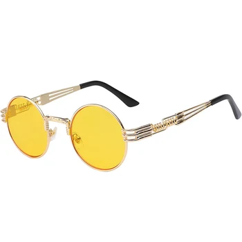 Ir 2021. JAUNU Kārtu Steampunk Saulesbrilles, Vīriešu un Sieviešu Modes Metāla Glāzes Zīmolu, Dizainu, Vintage, Saulesbrilles Augstas Kvalitātes UV400 Gafas