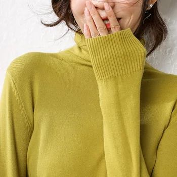 2020. gada Rudens un Ziemas Jauno Kašmira Džemperis Sievietēm Augstas Apkakles Džemperis Modes Džemperis Silts Džemperis Apakšā