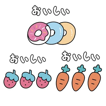 Donut zemeņu augļu pārtikas modeli siltuma apdare drēbes DIY jauns dizains karikatūra vinila uzlīmes bērnu T-krekls