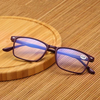 Imwete Retro TR90 Lasīšanas Brilles Vīrieši Sievietes Zilās Gaismas Pretbloķēšanas Recepšu Brilles Dioptrijas +1.0+1.5 2.0 2.5 3.0 3.5 4.0